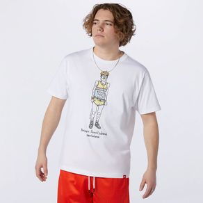 Camiseta NB Essentials Runner Casual Masculino Branco - P