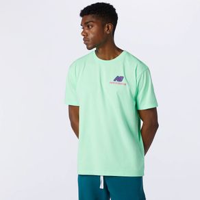 Camiseta Manga curta New Balance Athletics Masculina Verde - P