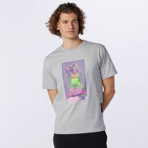 Camiseta Manga Curta New Balance Athletics Masculina Cinza - P