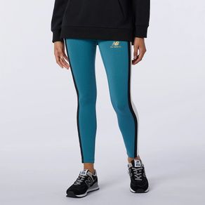 Calça legging New Balance Athletics Feminina Azul - G