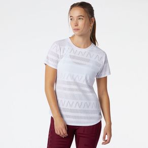 Camiseta New Balance Logo Feminina Branco - G