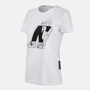 Camiseta Manga Curta New Balance Athletics Feminina Branco - G