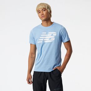 Camiseta New Balance Logo Masculina Azul - P