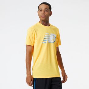 Camiseta New Balance Logo Masculina Amarelo - M