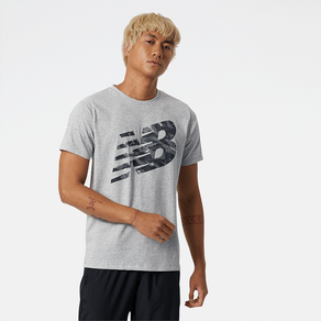 Camiseta New Balance Logo Masculina Cinza - GG